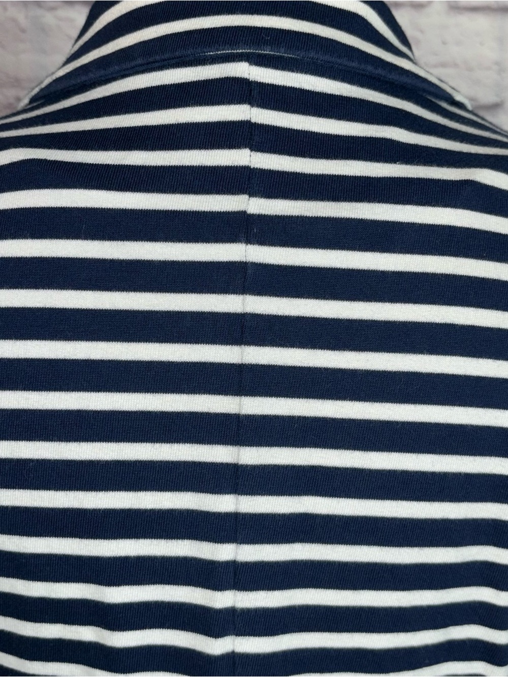 Lauren Ralph Lauren Navy White Striped Knit Blazer Nautical Classic Preppy L - Picture 11 of 12